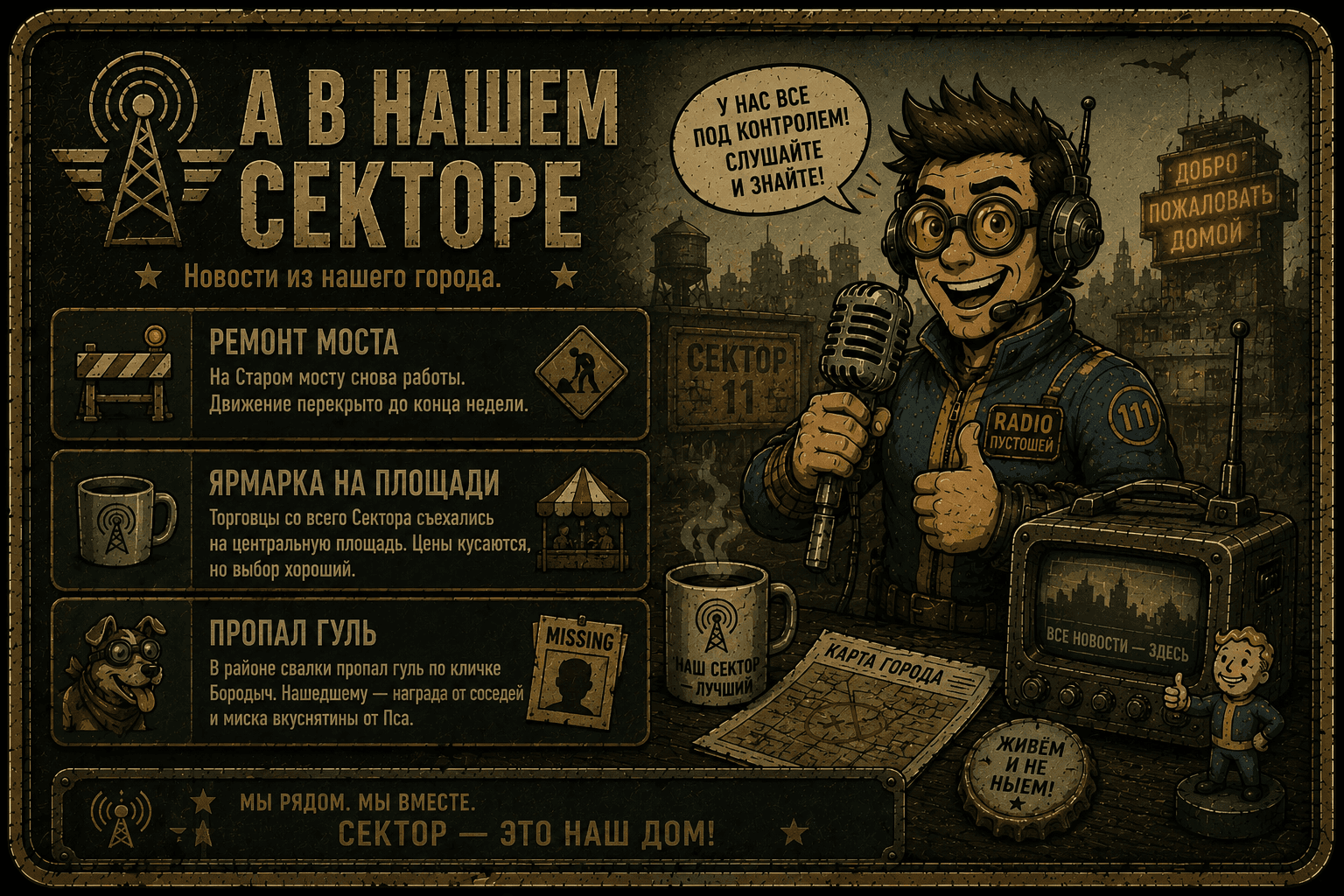Сигнал · Город — ваш сектор: персональный эфир под указанный город.